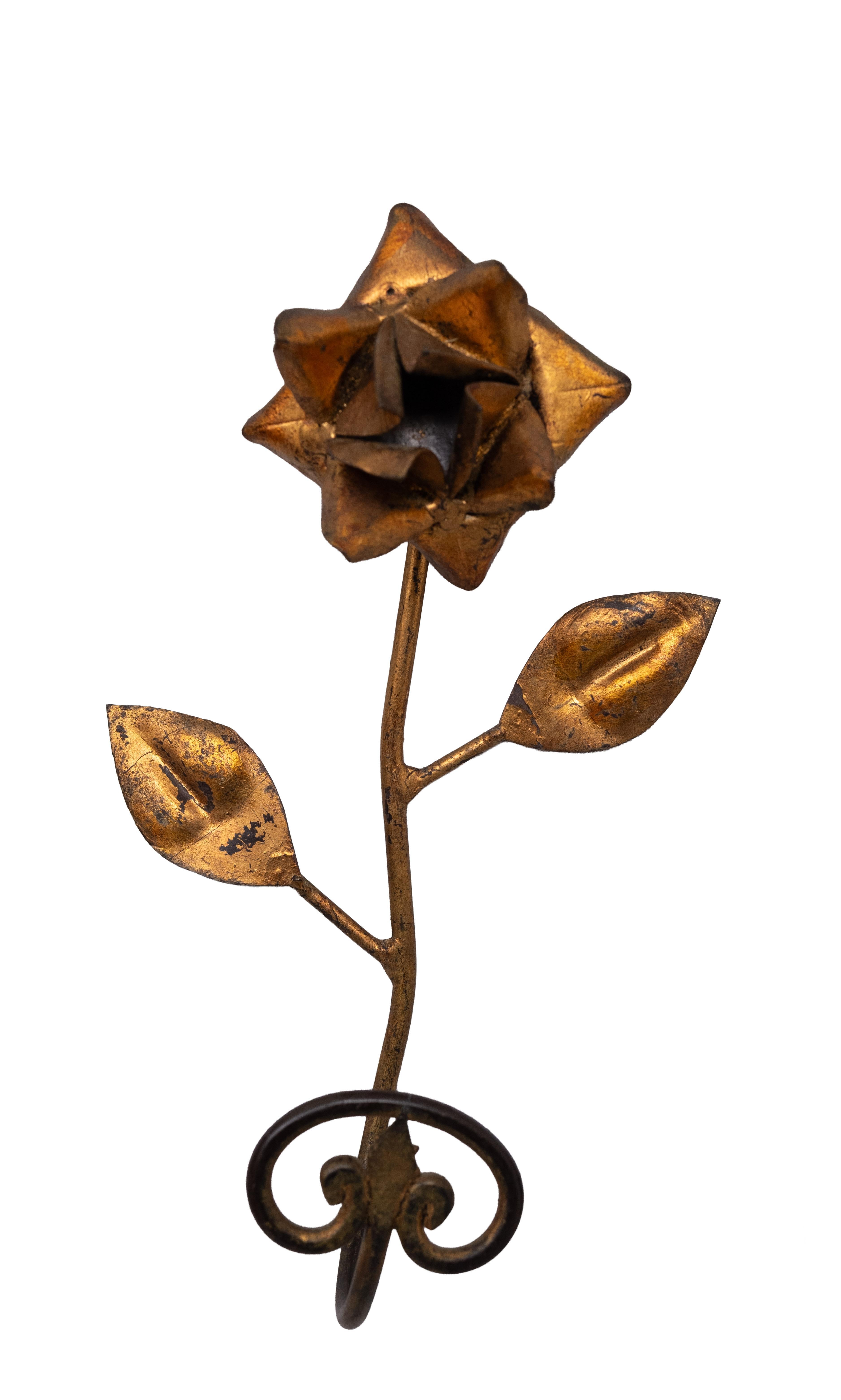 set Appendiabiti da parete in metallo dorato 1950 Francia In condizioni buone in vendita a Den Haag, NL