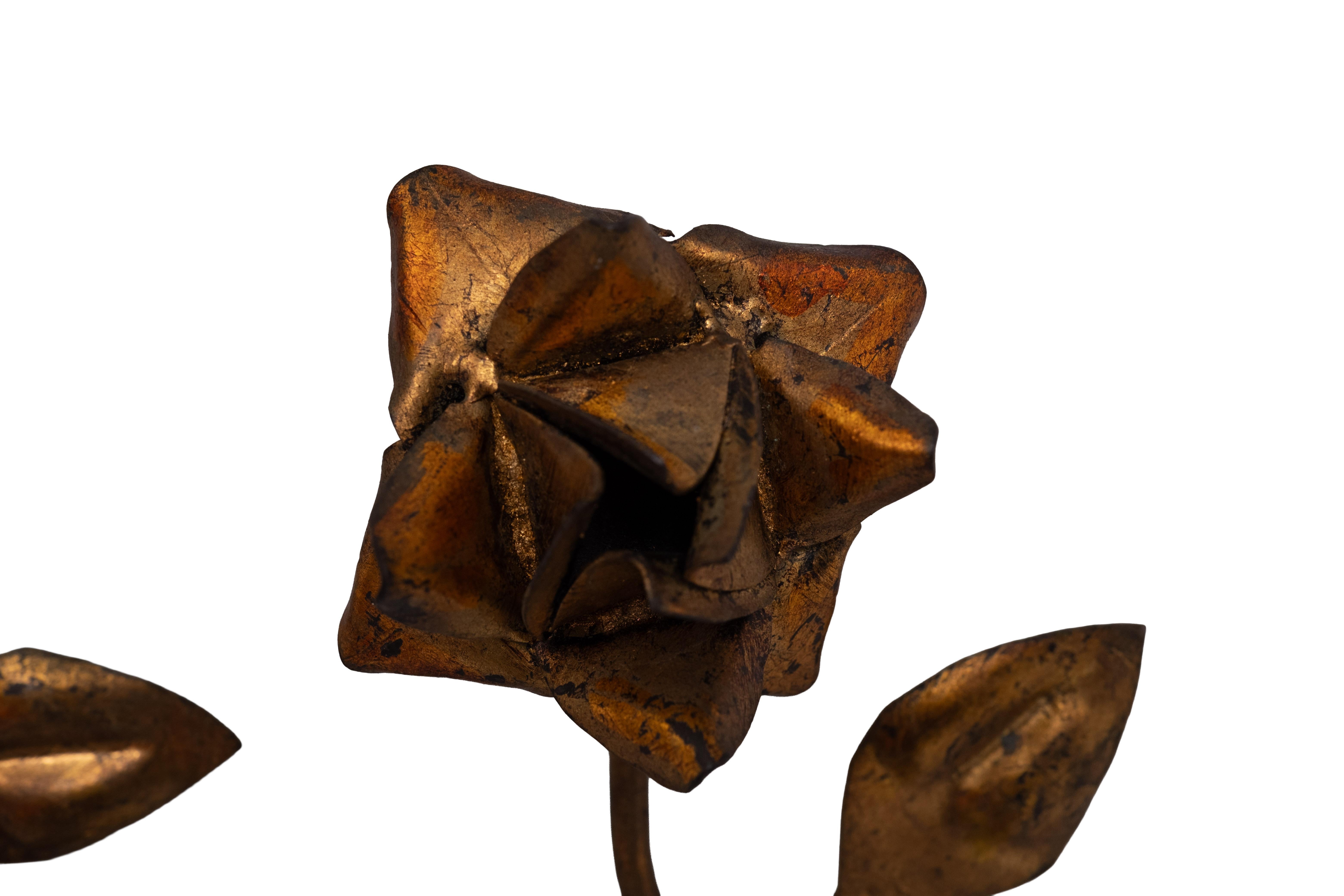 Metà XX secolo set Appendiabiti da parete in metallo dorato 1950 Francia in vendita