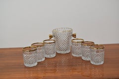 Set Glassware Barware of Mid-Century by Bohemia Crystal, 1960's