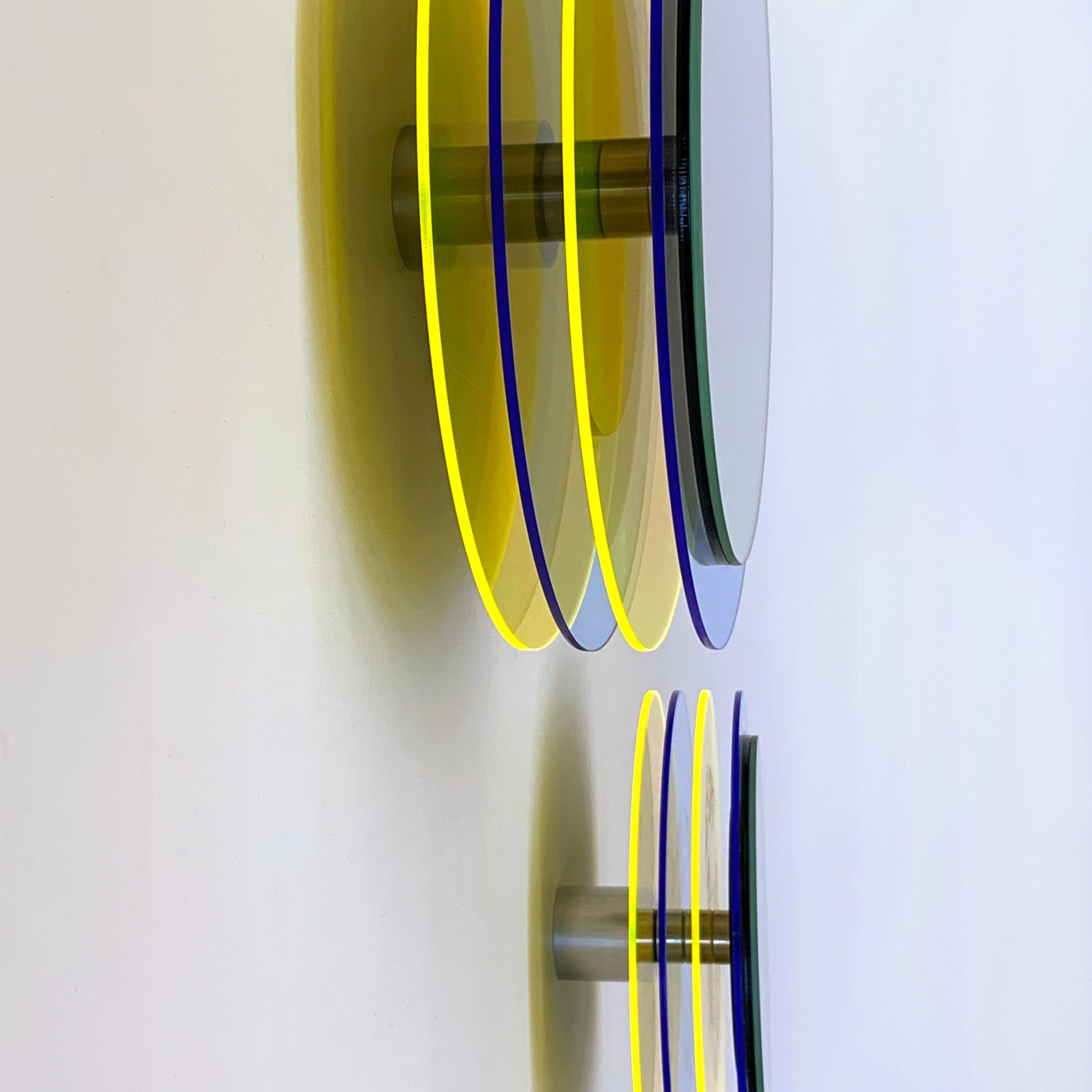 Contemporary Set Hebi - Wall Mirrors with Plexiglass, Design Sculpture by Andreas Berlin For Sale