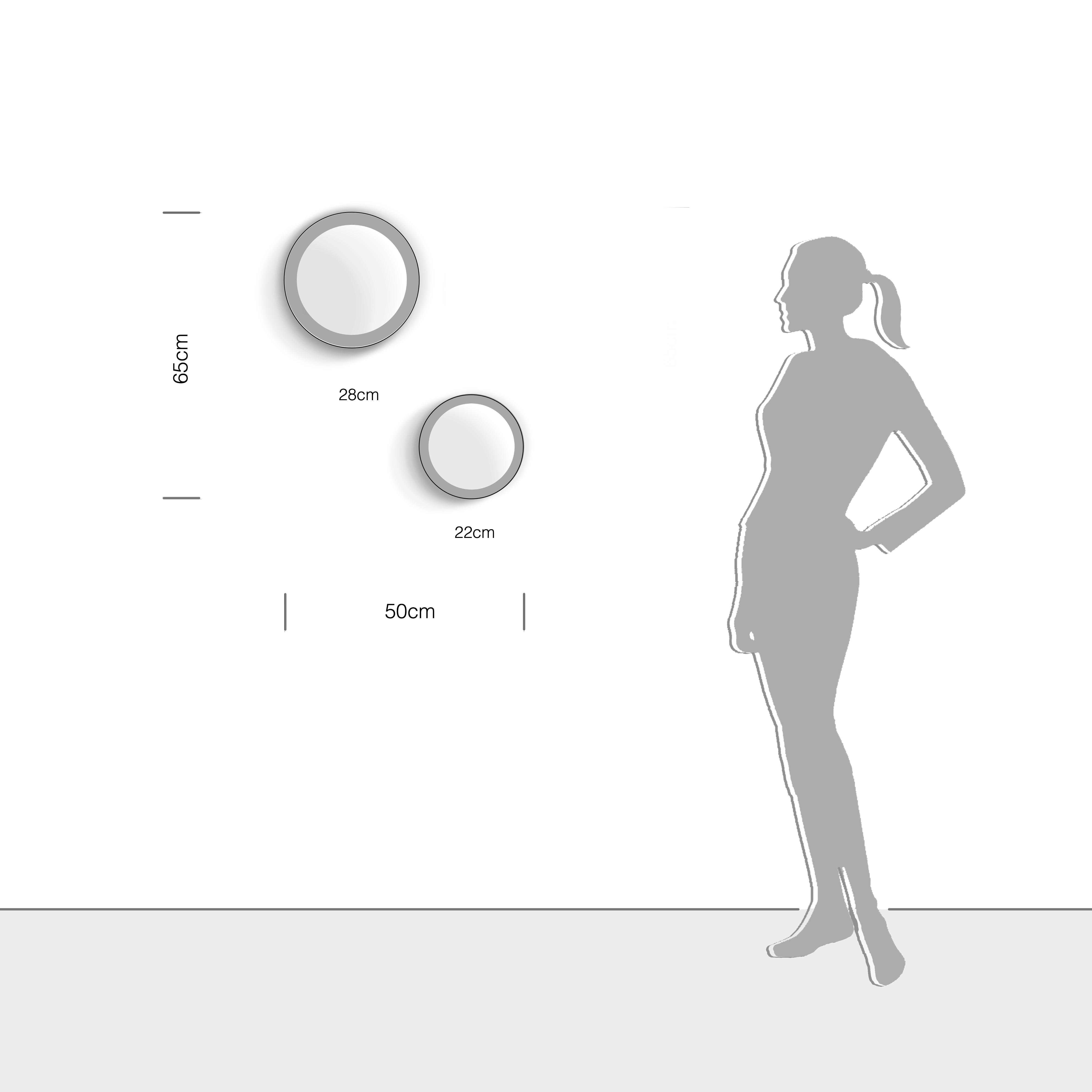 Set Hebi – Wandspiegel mit Plexiglas, Design-Skulptur von Andreas Berlin im Angebot 1