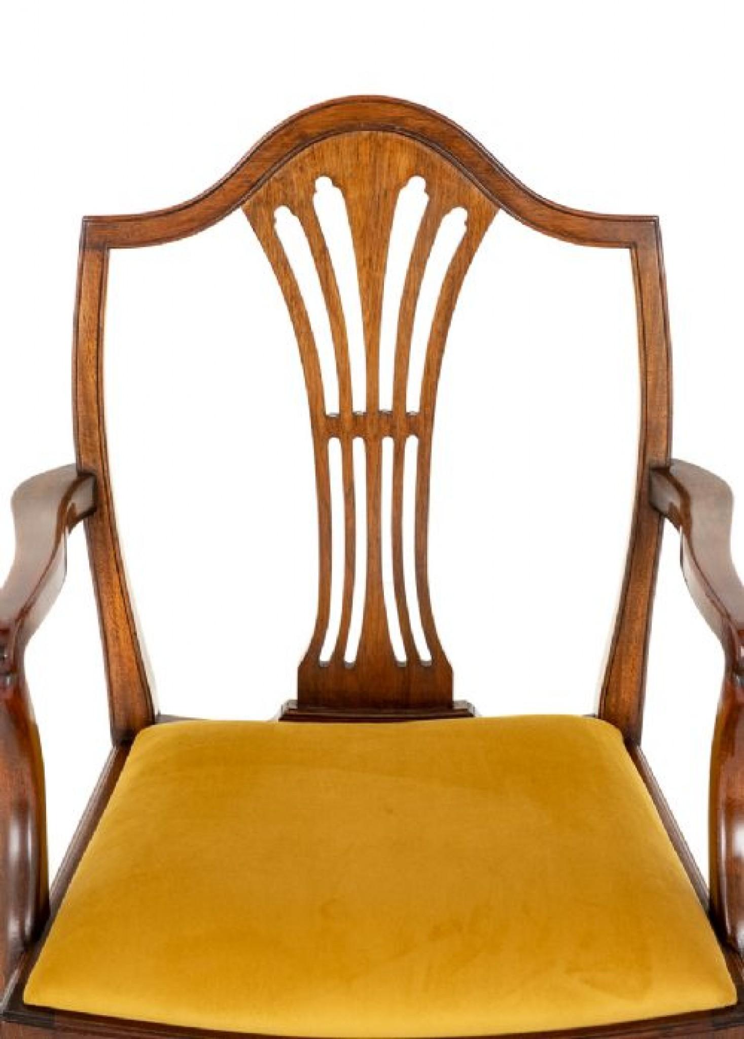 Set Hepplewhite Dining Chairs Mahogany For Sale 6