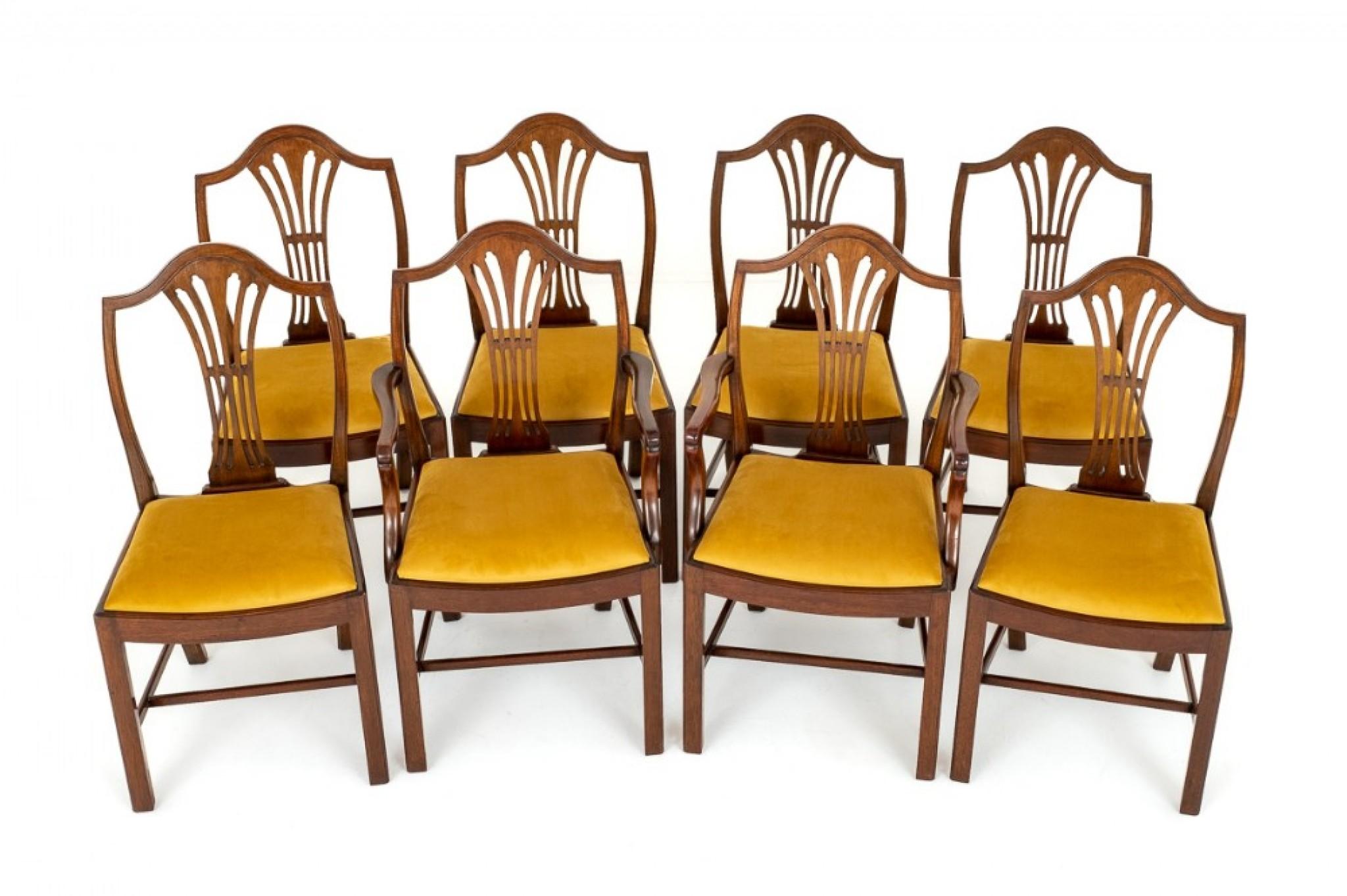 Set Hepplewhite Dining Chairs Mahogany For Sale 8