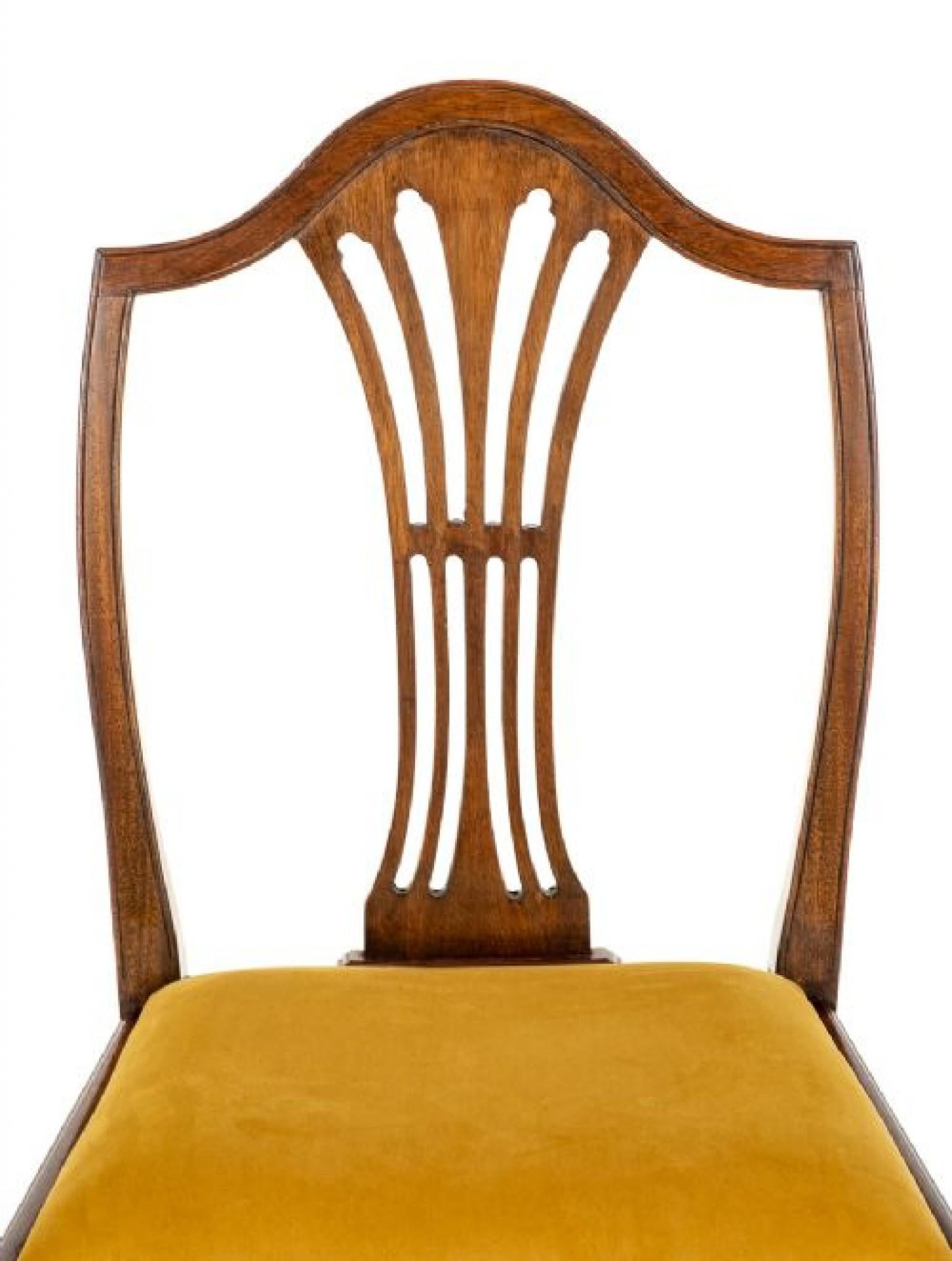 Set Hepplewhite Dining Chairs Mahogany For Sale 10