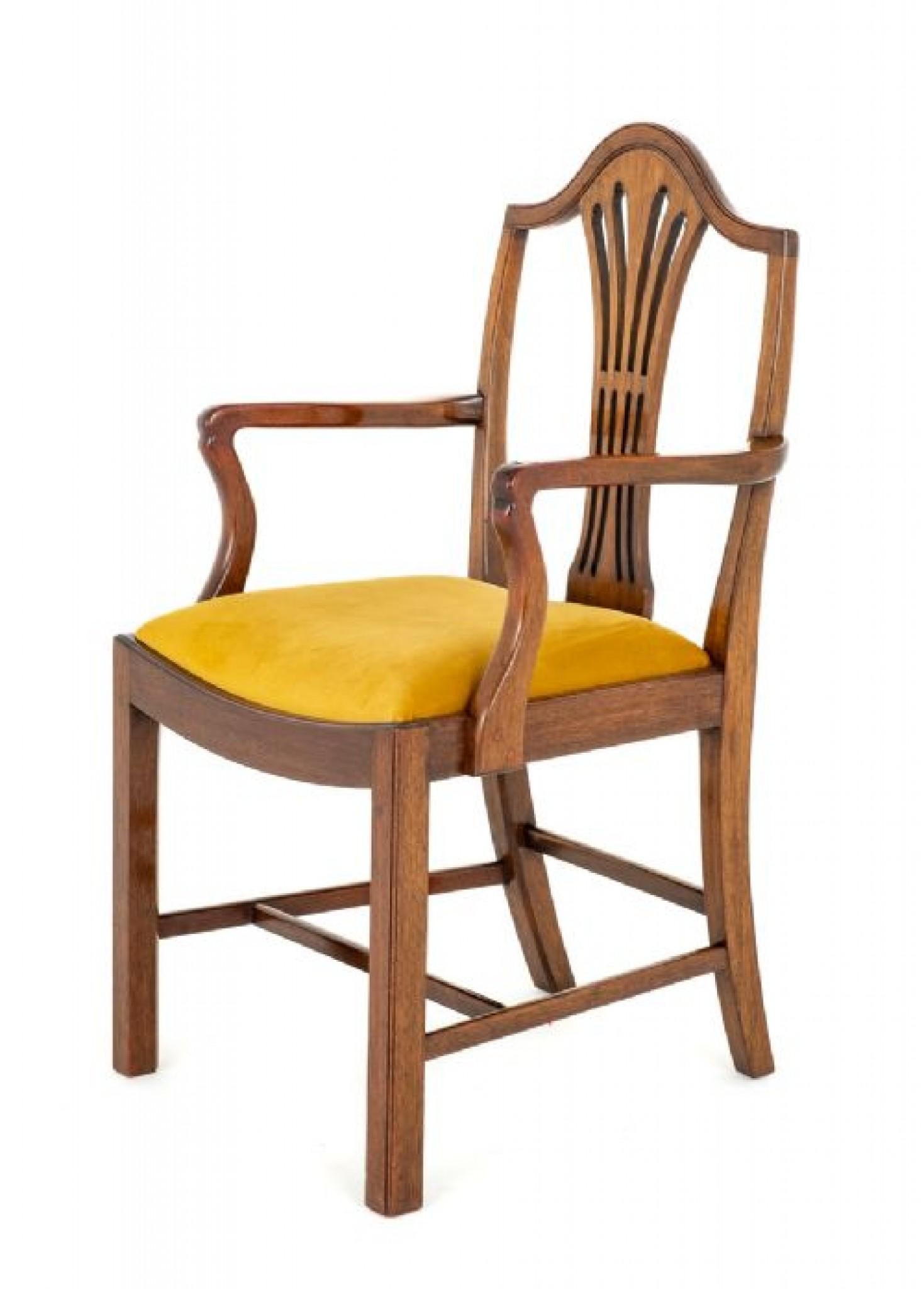 Set Hepplewhite Dining Chairs Mahogany For Sale 2