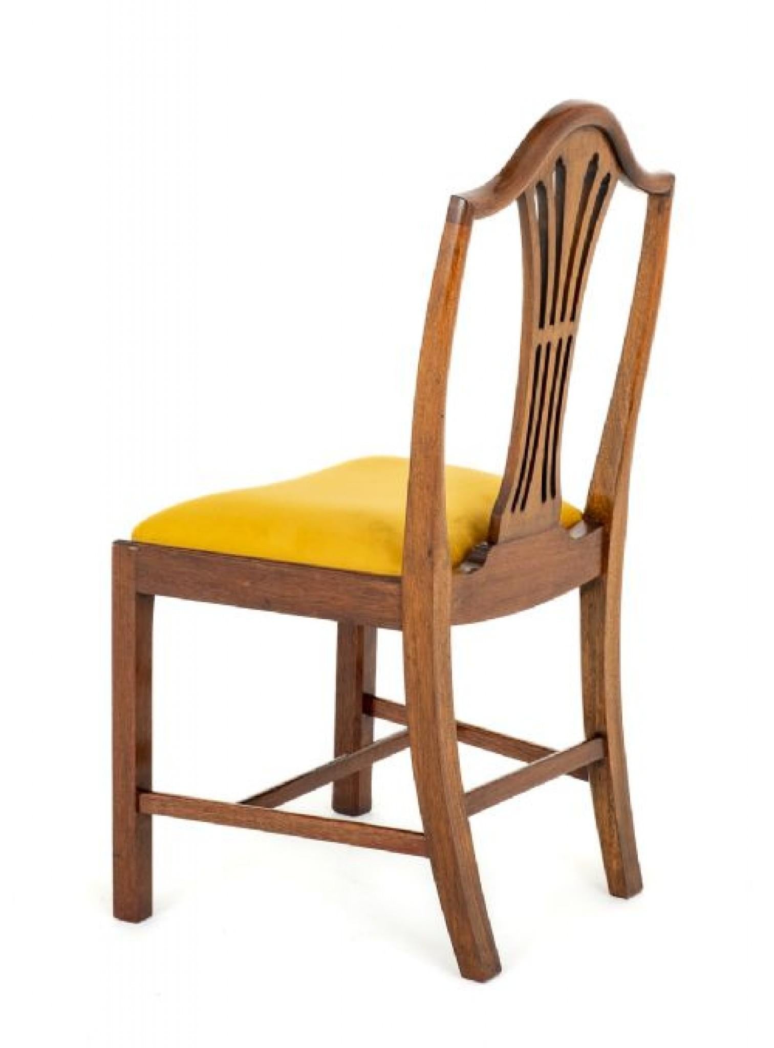 Set Hepplewhite Dining Chairs Mahogany For Sale 3