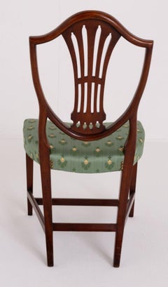 Set Hepplewhite Dining Chairs Mahogany Revival