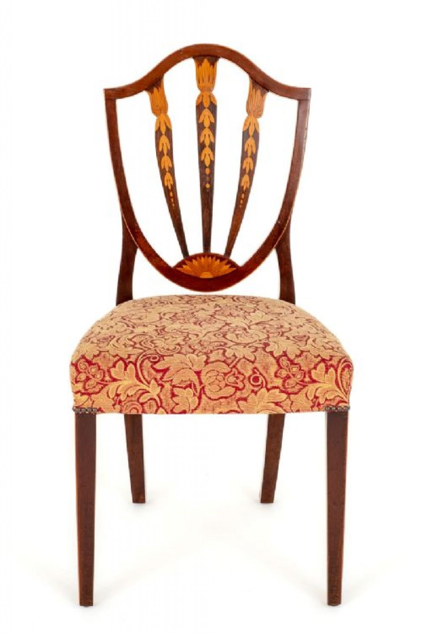 Set Hepplewhite Dining Chairs Marquetry Inlay For Sale 4