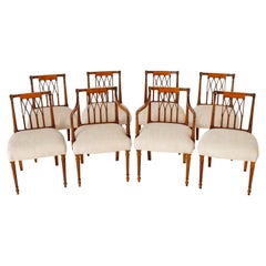Set di sedie da pranzo Hepplewhite in legno satinato 8