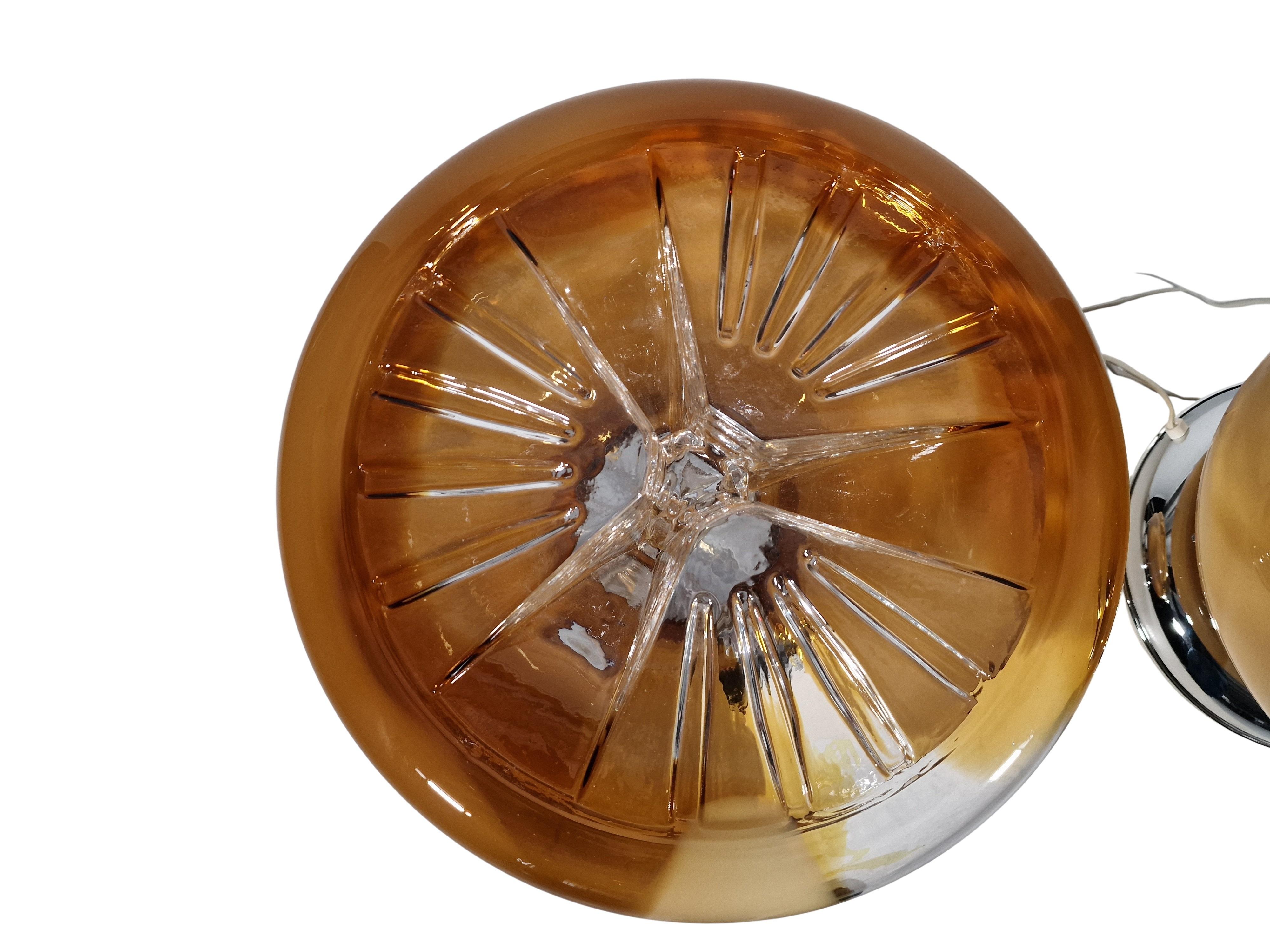 Set impressive huge table or floor lights, Carlo Nason for Mazzega, 1970s, Italy For Sale 4
