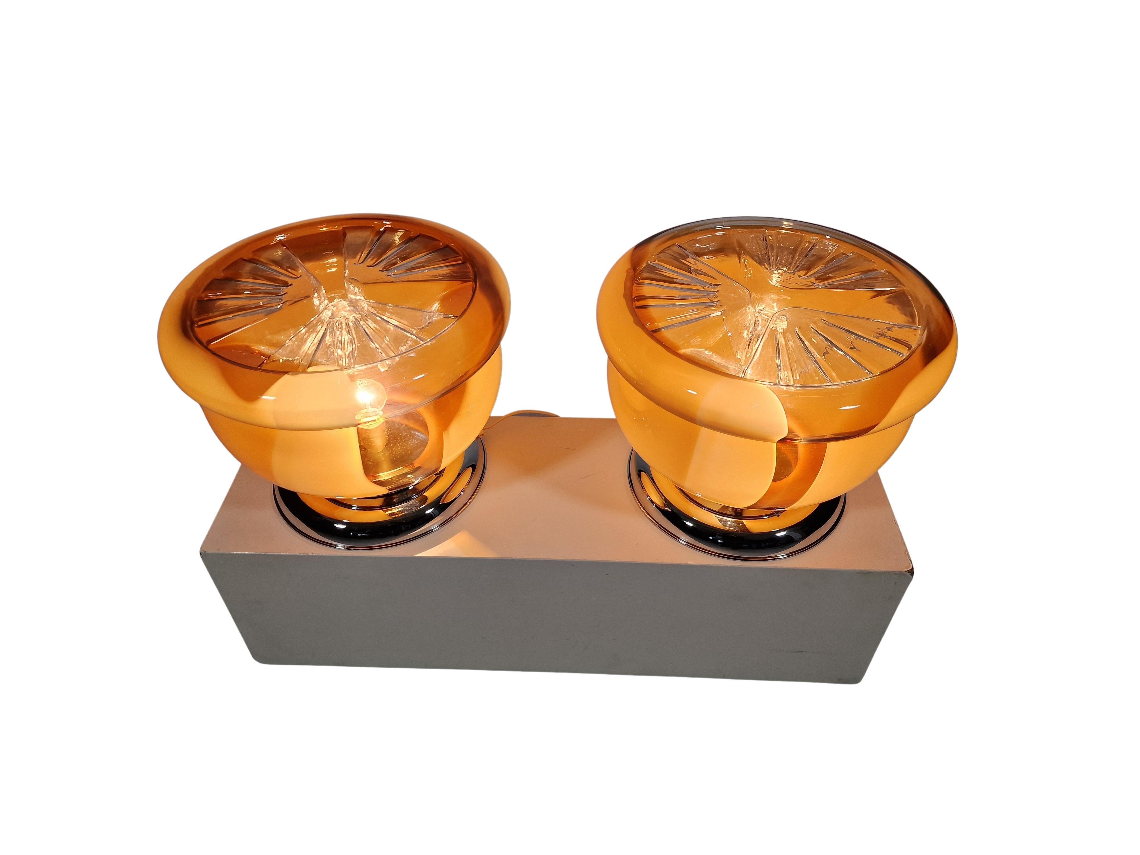 Set impressive huge table or floor lights, Carlo Nason for Mazzega, 1970s, Italy For Sale 6