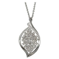 18 Karat White Gold Diamond Pendant