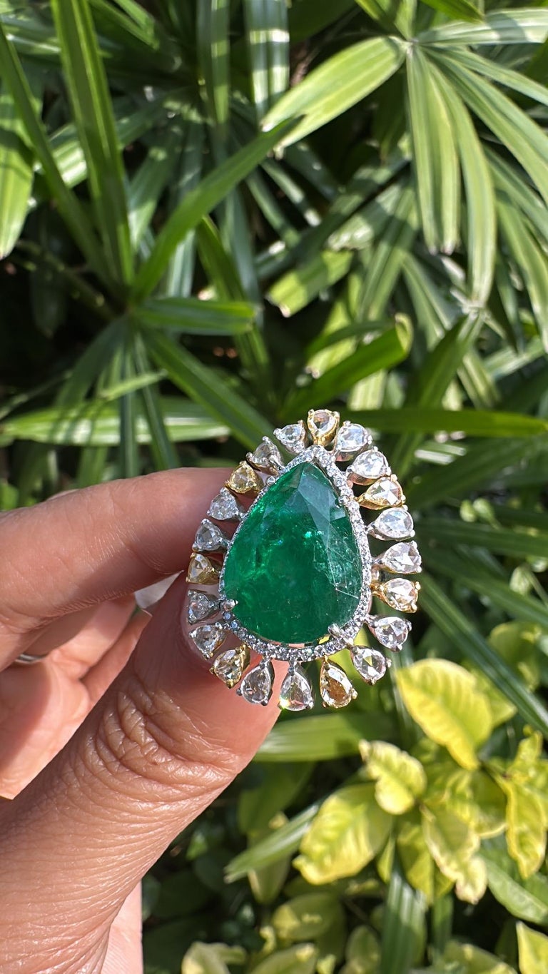 Émeraude Naturelle De Zambie - Taille Brillant 0,51 Carats, Ronde, Transparente, Sans Traitement