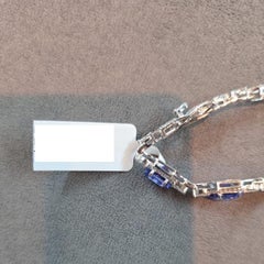 Bracelet moderne en or 18 carats, 17,10 carats, Tanzanites et diamants hexagonaux