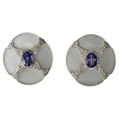 Set in 18K Gold, Art Deco, Tanzanite, Rock Crystal
Diamonds Stud Earrings Set in 18K Gold, Art Deco, Tanzanite, Rock Crystal
Diamonds Stud Earrings