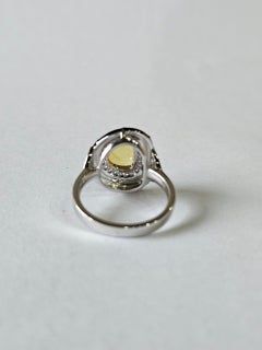 Set in 18K Gold, Ceylon Yellow Sapphire, Black Enamel & Diamonds Engagement Ring