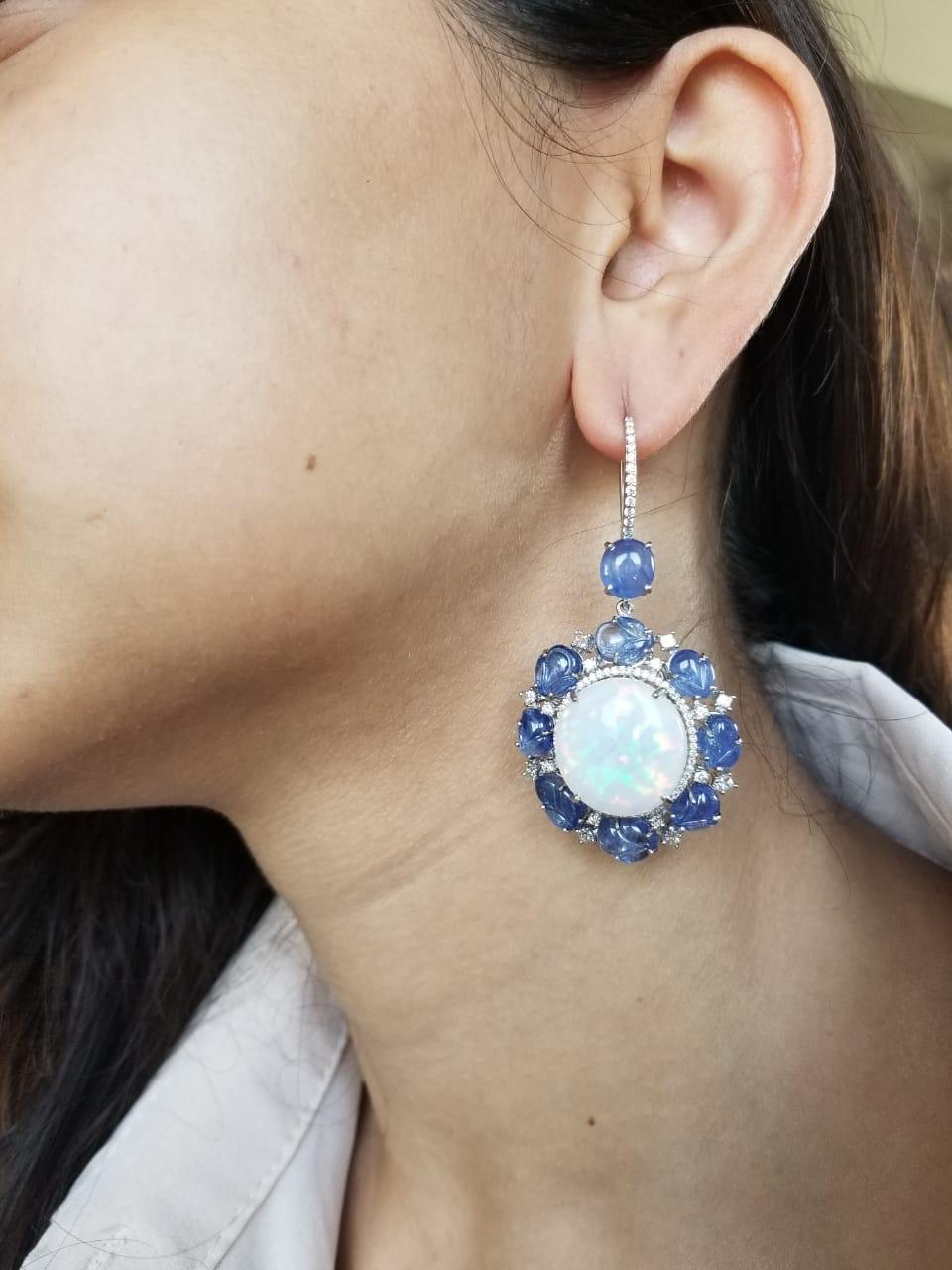 burmese sapphire earrings
