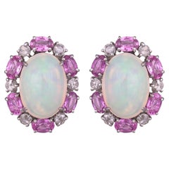 Set in 18K Gold, Ethiopian Opal, Pink Sapphires
Rose Cut Diamonds Stud Earring Set in 18K Gold, Ethiopian Opal, Pink Sapphires
Rose Cut Diamonds Stud Earring