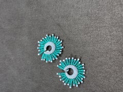 Ohrstecker aus 18 Karat Gold, natürlichen sambischen Smaragdperlen und Diamanten