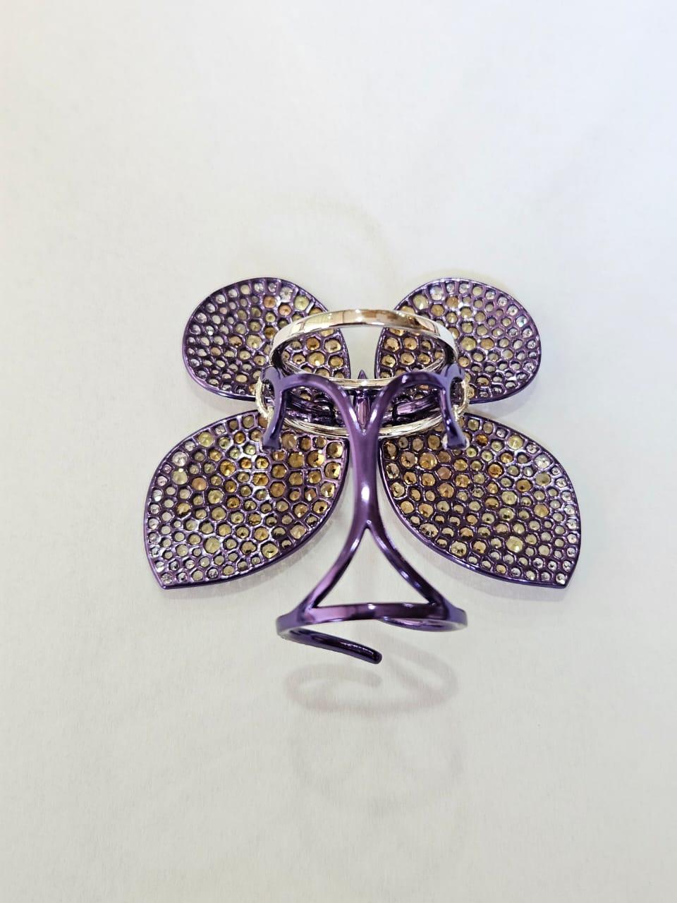 Art Déco Anello con farfalla 