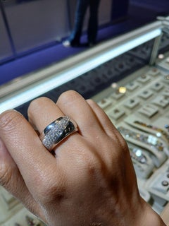 Anello di fidanzamento da uomo con diamanti da 0,50 carati, incastonati in oro bianco massiccio 18K