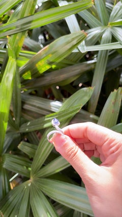 Set in 18K White Gold, 1.47 carats, Tanzanite & Diamonds Engagement Ring