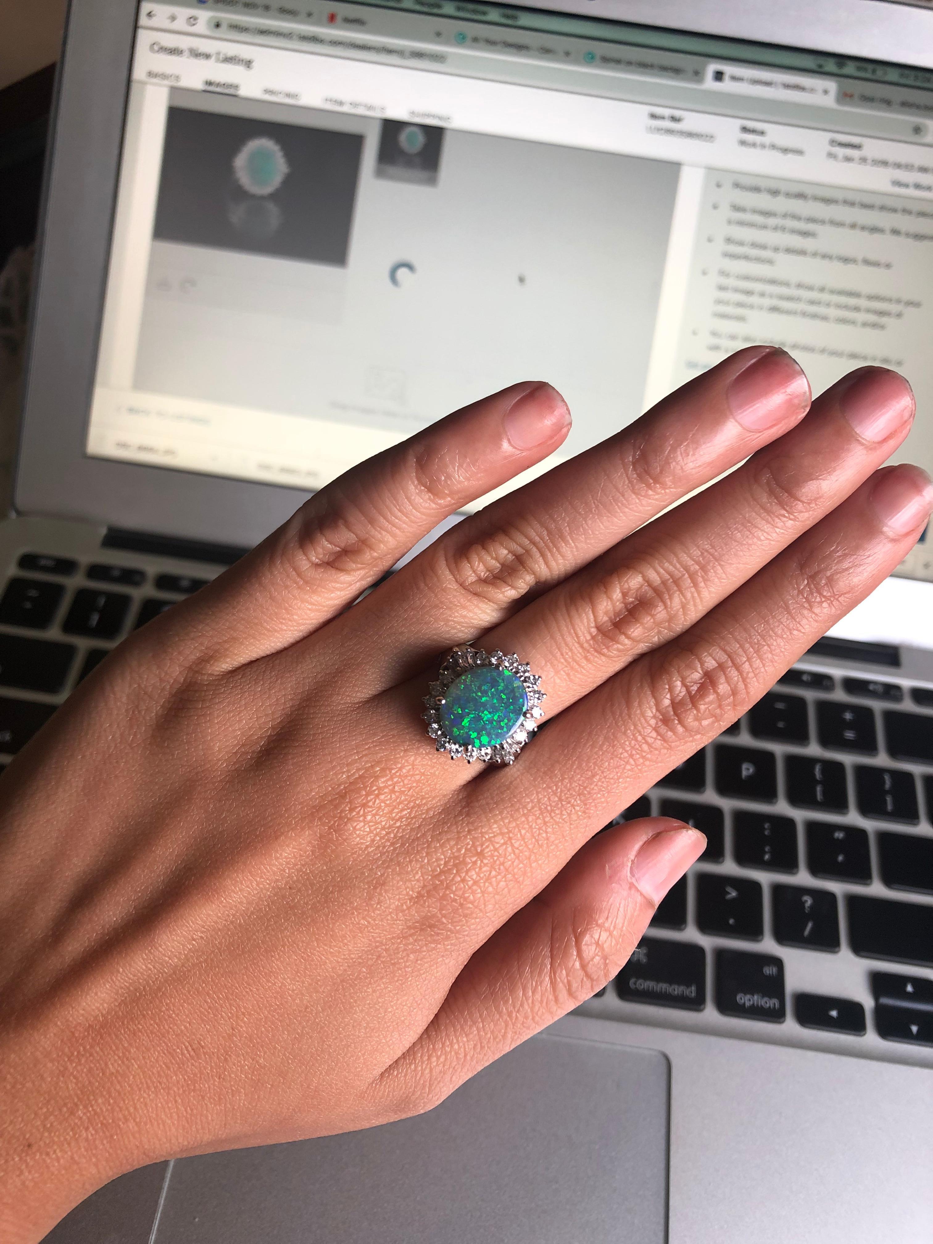 australian opal engagement rings