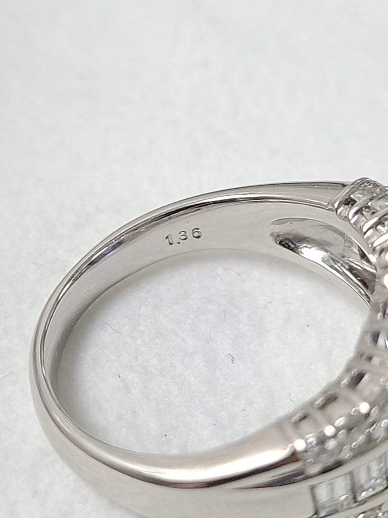 Platinum PT900 Tanzanite Diamond Ring at 1stDibs