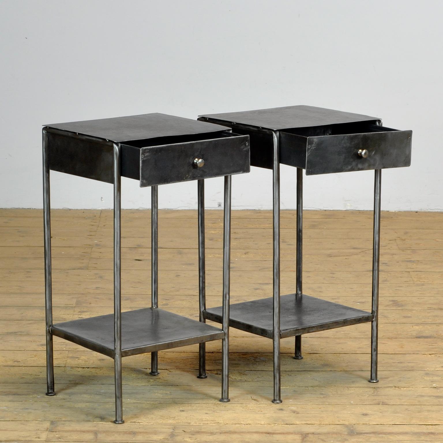Set Iron Nightstands, 1910s In Good Condition In Amsterdam, Noord Holland