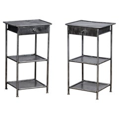 Set Iron Nightstands, 1910's