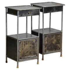 Antique Set Iron Nightstands, 1910s