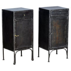 Set iron nightstands, 1910s