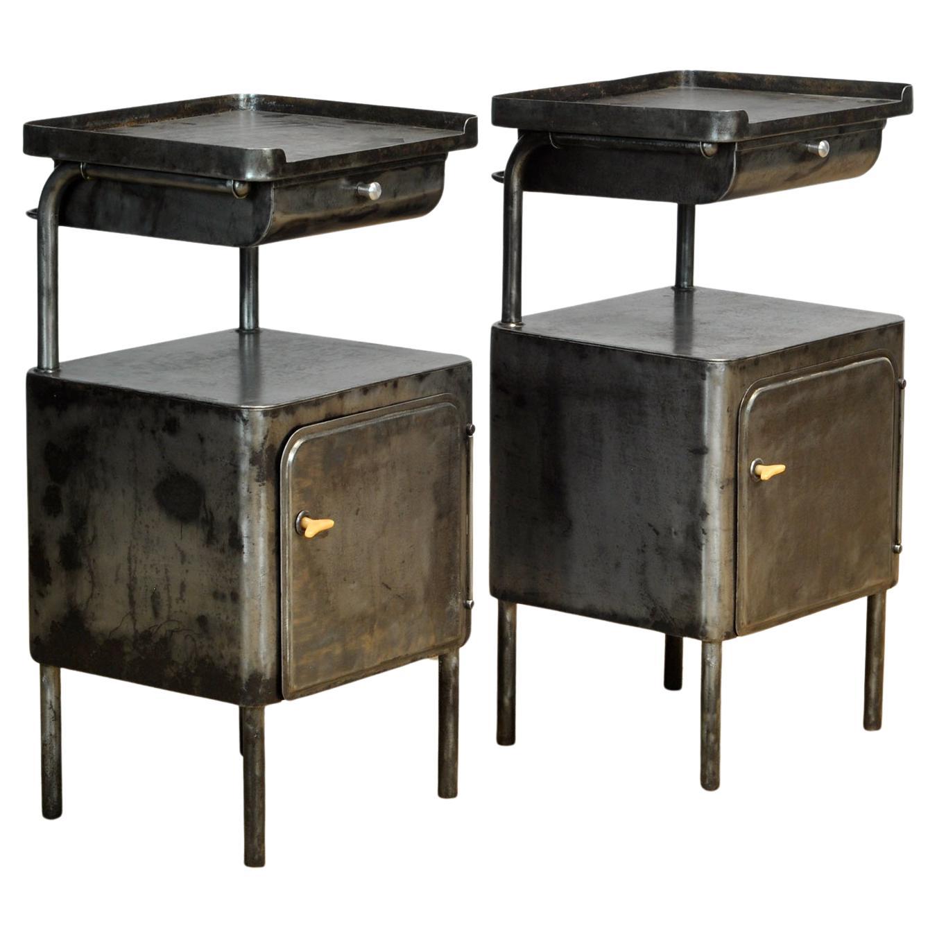 Set Iron Nightstands, 1950
s