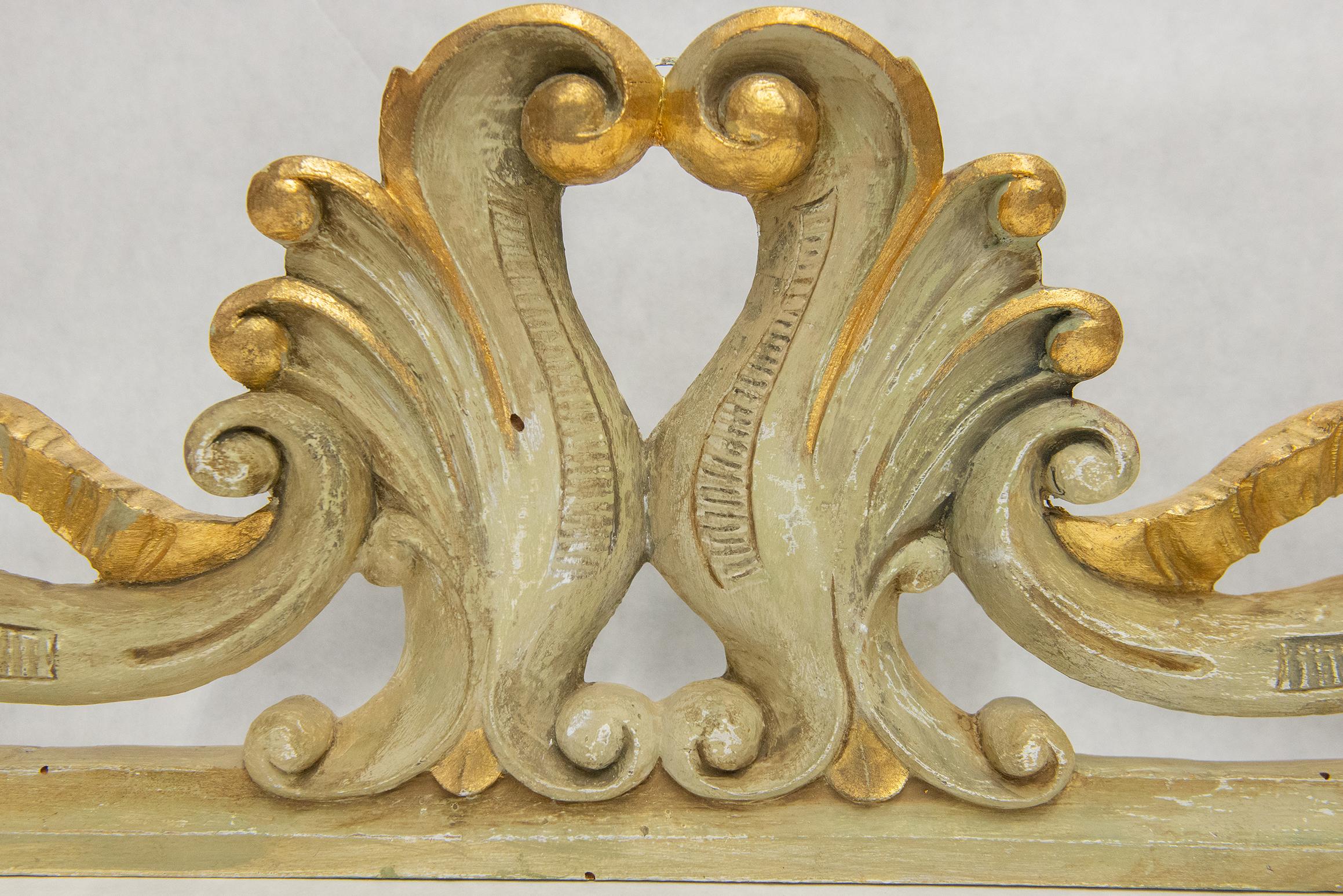 Three Italian lacquer and giltwood antique friezes, for overdoor or over a padded headboard - Rare!
O/7949.