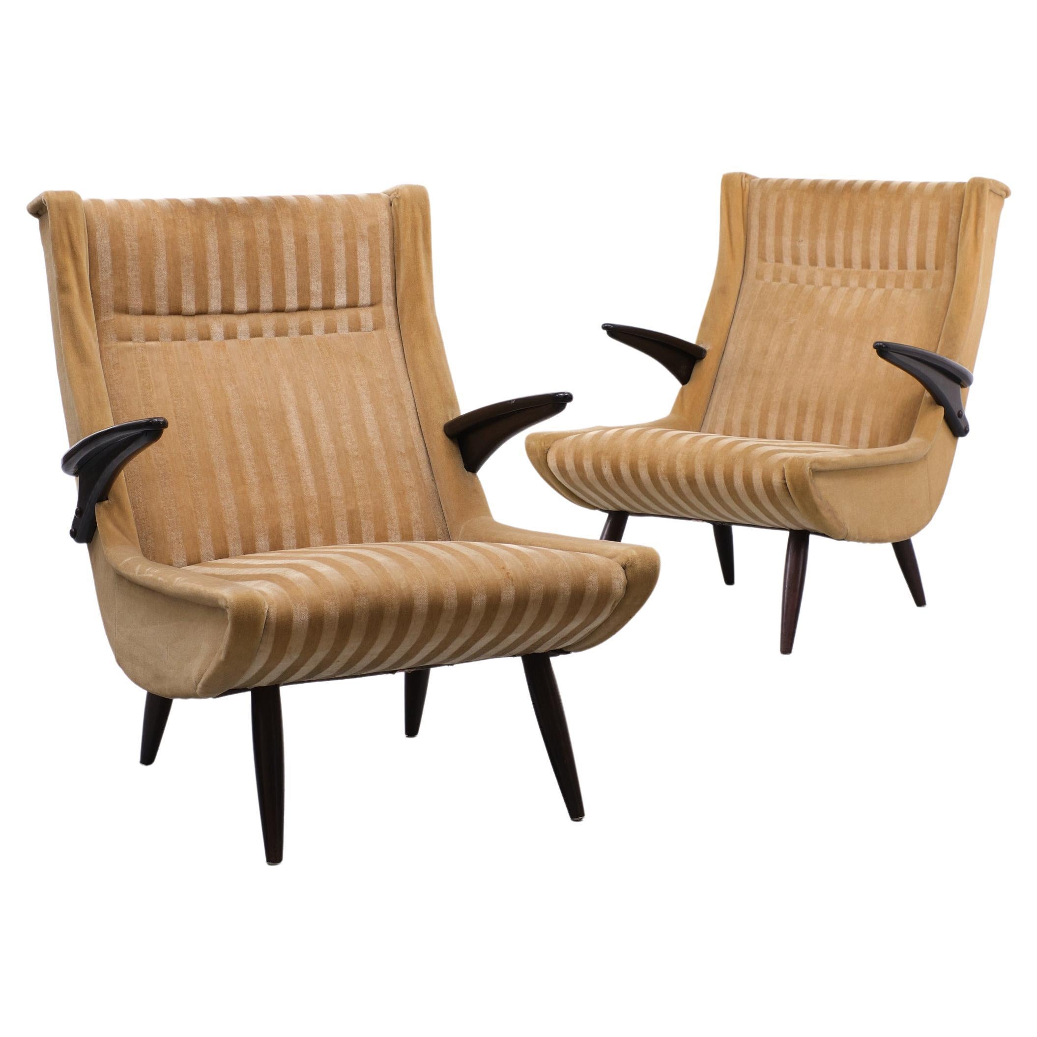 Set Italian Lounge Chairs, 1950s  In Good Condition In Den Haag, NL