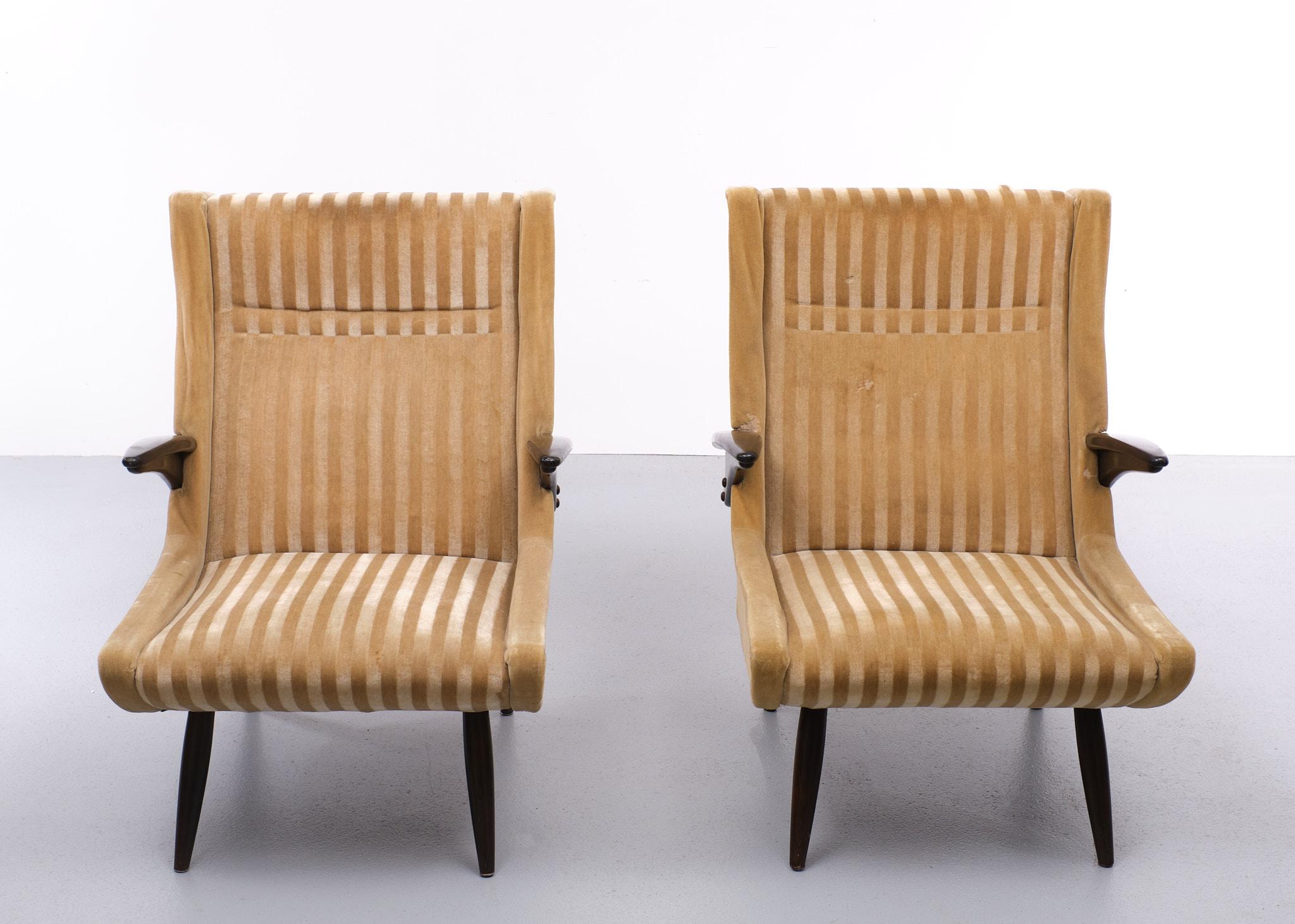 Set Italian Lounge Chairs, 1950s  1