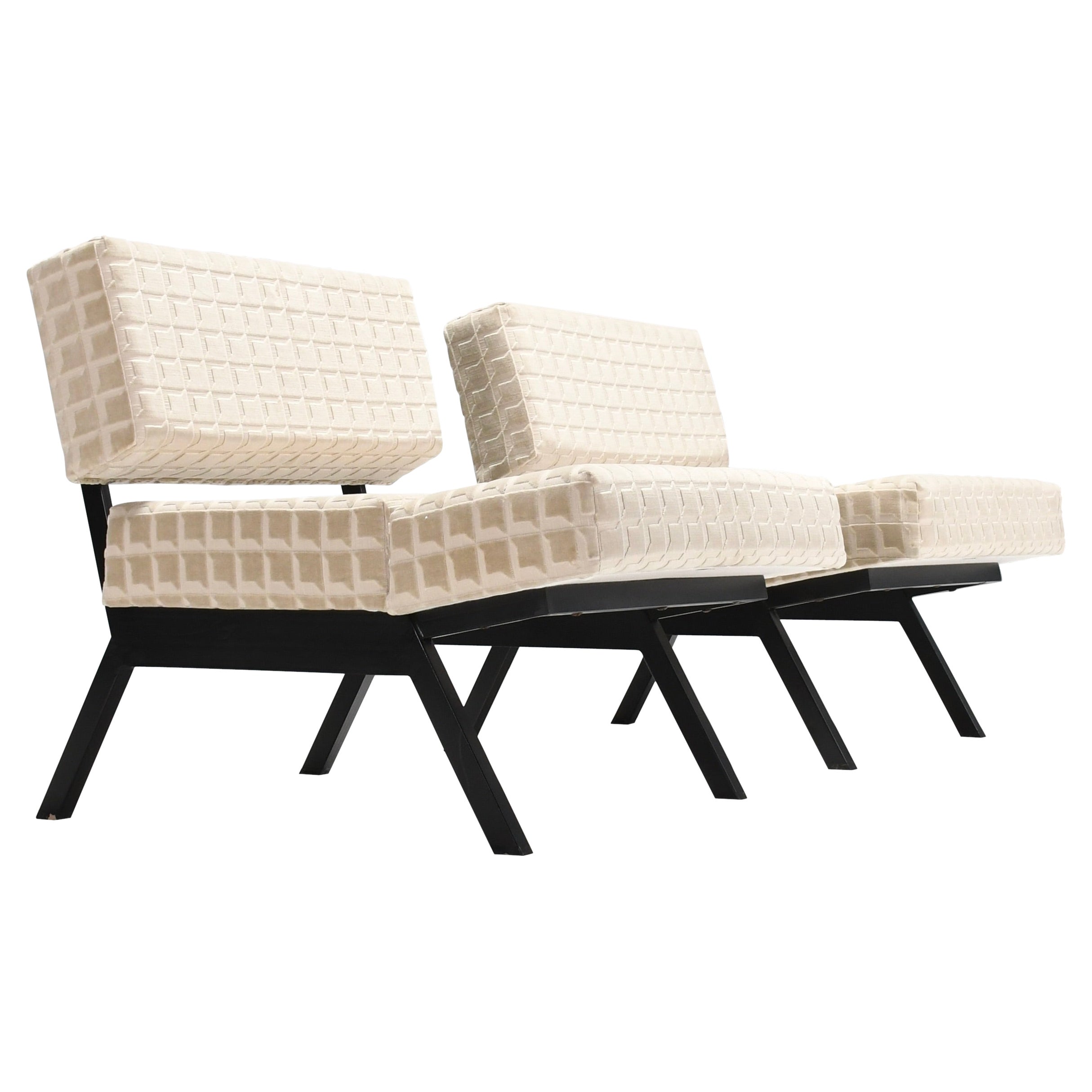 Ensemble italien de chaises inclinables 'Panchetto' par Rito Valla pour IPE, Italie, années 1960