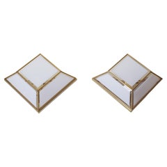 Set bollos de cristal tallado dorado Art Decó Revival Italien