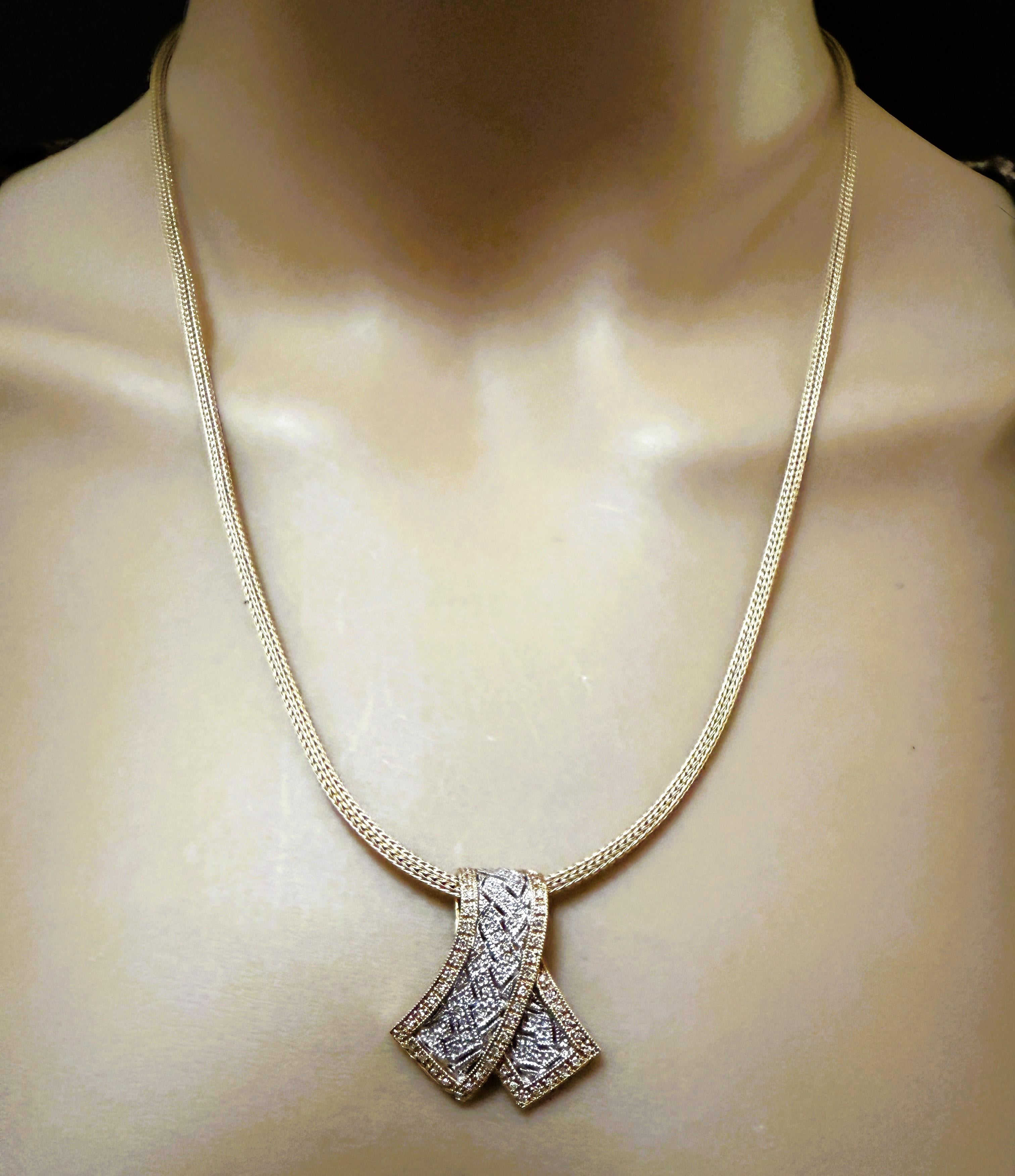 This is just an exquisite set of jewelry.  Both pieces are made by KLM and are stamped 