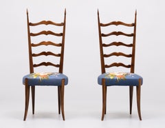 set Ladder Back Chairs  Paolo Buffa in style  1950s italy