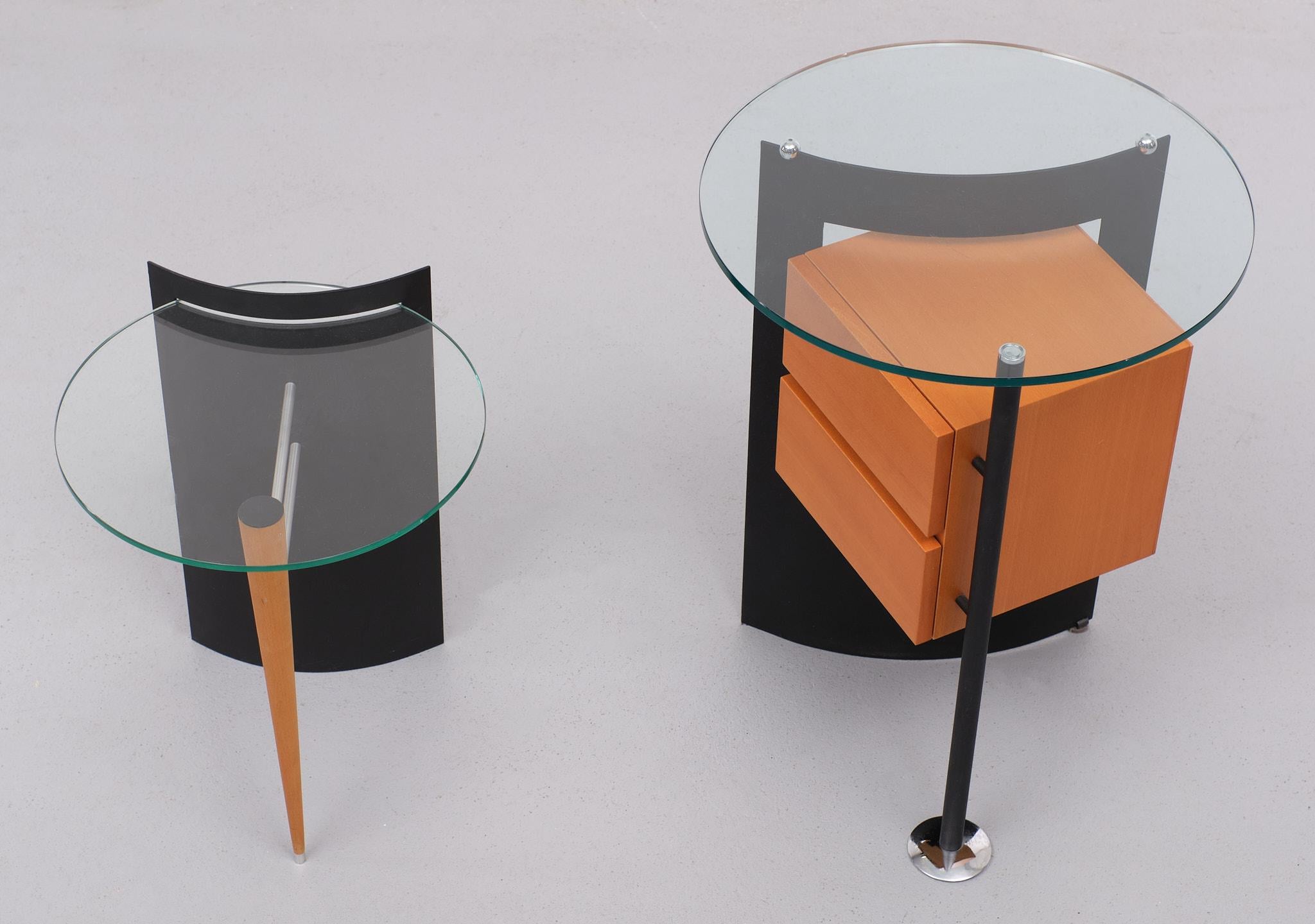 Post-Modern Set Leolux Side Tables Post Modern, 1980s