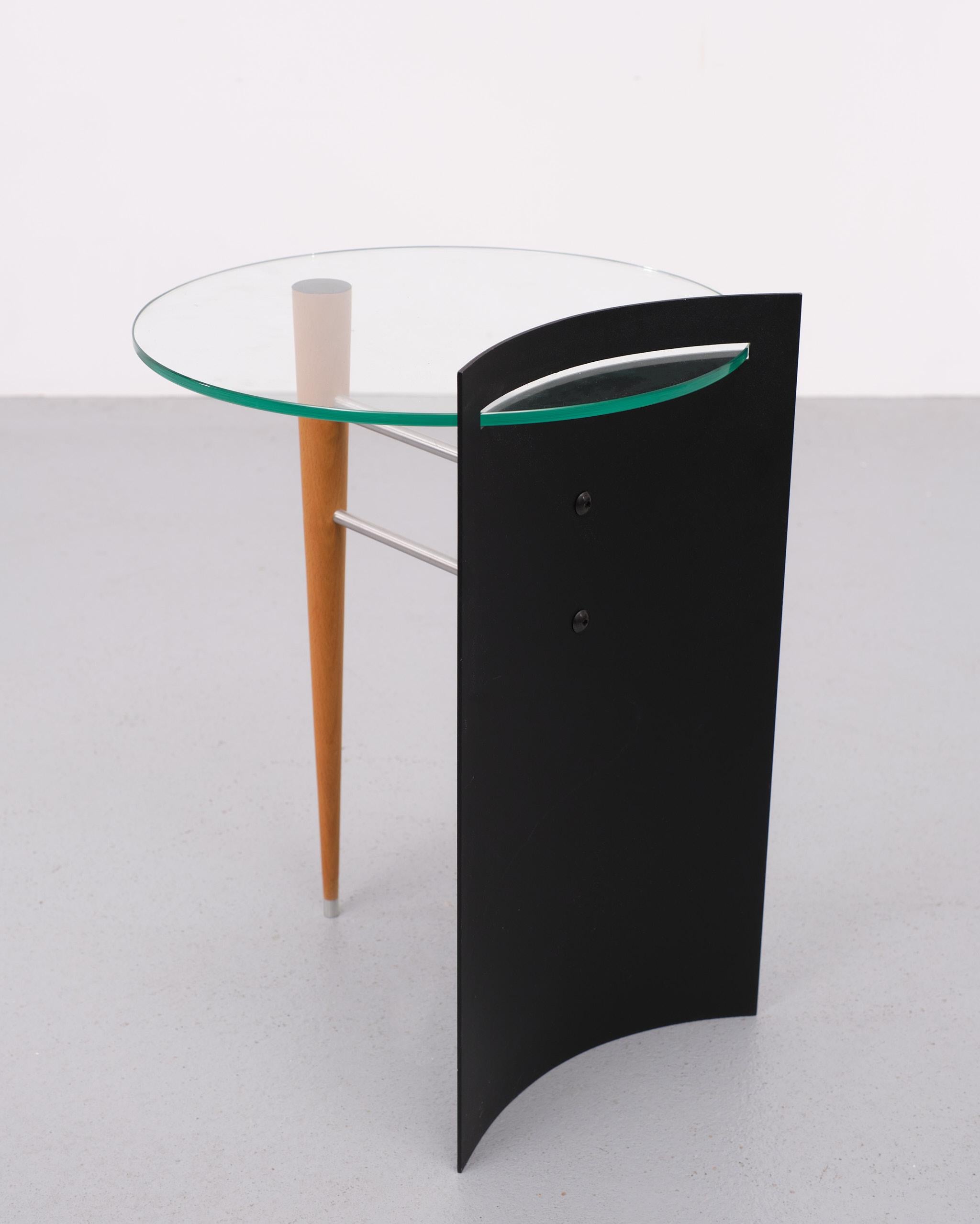 Cut Glass Set Leolux Side Tables Post Modern, 1980s
