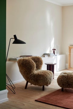 Set Little Petra VB1 & PoufATD1 in Sheepskin/Honey 50mm & Walnut for & Tradition