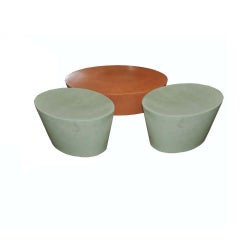 Set Maya Lin for Knoll Stone Coffee Table and Stools
