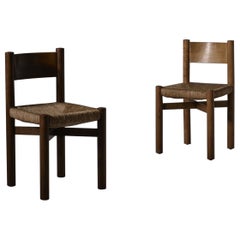 Set Meribel Chairs by Charlotte Perriand for Steph Simon, 1950s