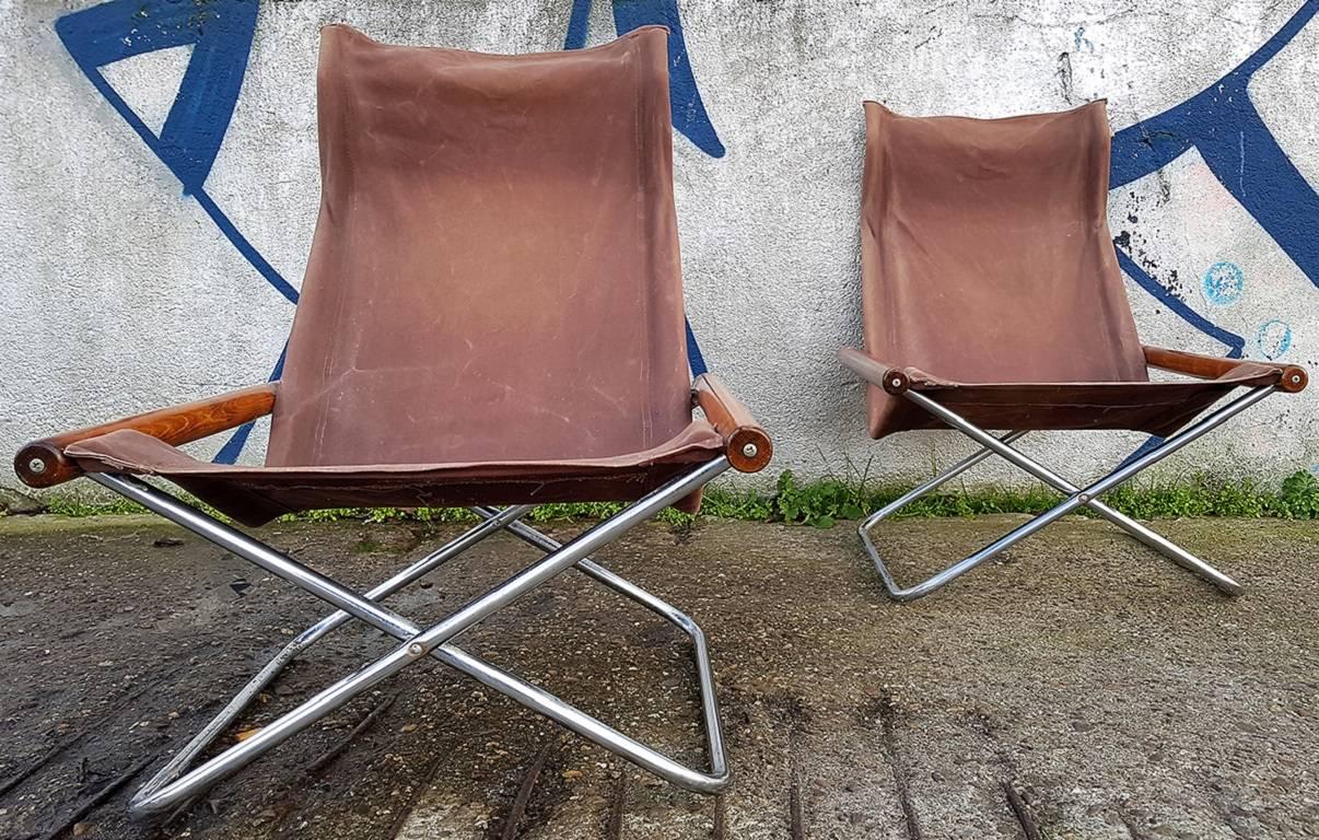 20th Century Set of Midcentury Japanese NY Folding Chairs by Takashi Nii for Jox Interni 1958