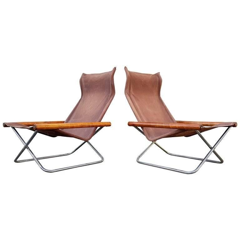 Set of Midcentury Japanese NY Folding Chairs by Takashi Nii for Jox Interni 1958