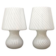 SET)) Mid Century modern LINO TAGLIAPIETRA for Venini Murano glass (50hx30cm)