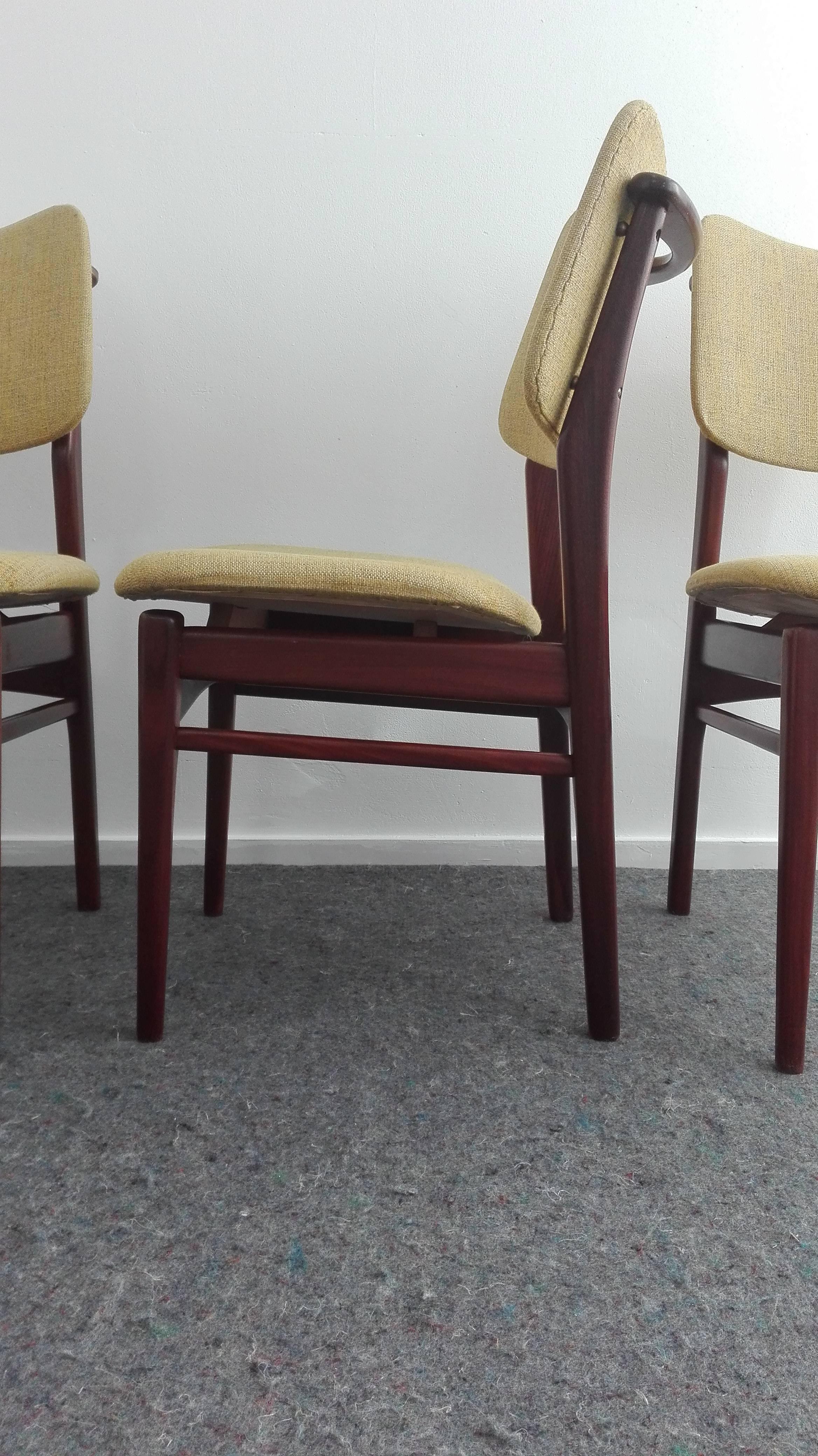 20th Century Set Mid-Century Modern Teak Dining Chairs, 1960s For Sale