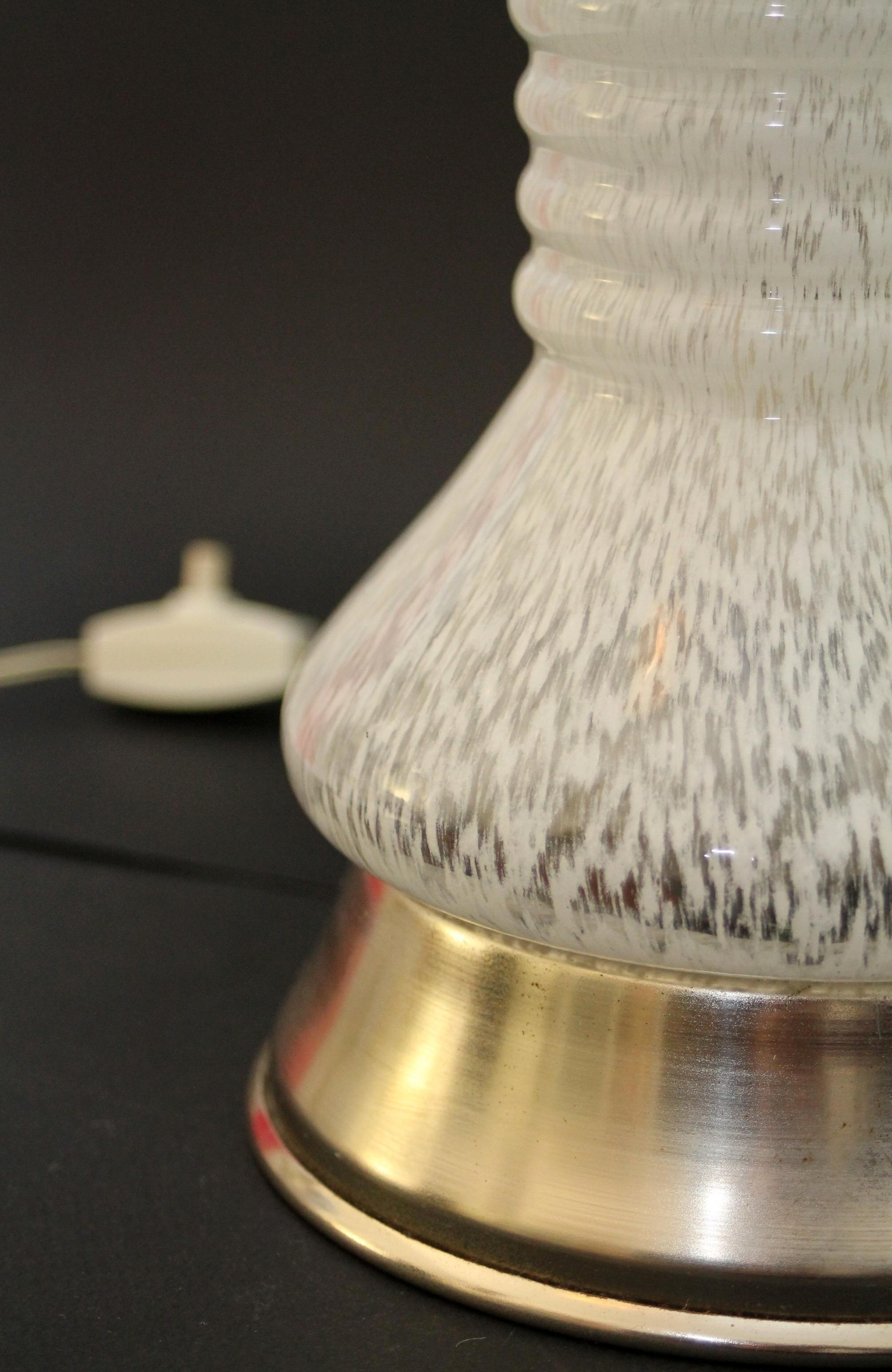 DUO))) Lampe de bureau/table en verre de Murano du milieu du siècle dernier, Italie, 1970, excellente ! en vente 1